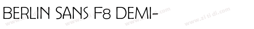 Berlin Sans F8 Demi字体转换